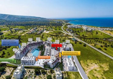 GİRNE ESENTEPE’ DE SOSYAL DONATILI SATILIK 1+0, 1+1, 2+1 SATILIK  DAİRELER (KOD 128)